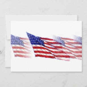 US - American Flag Invitation