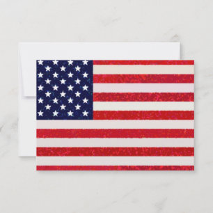 US - American Flag Invitation