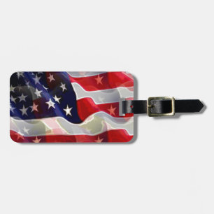 US American Flag Luggage Tag