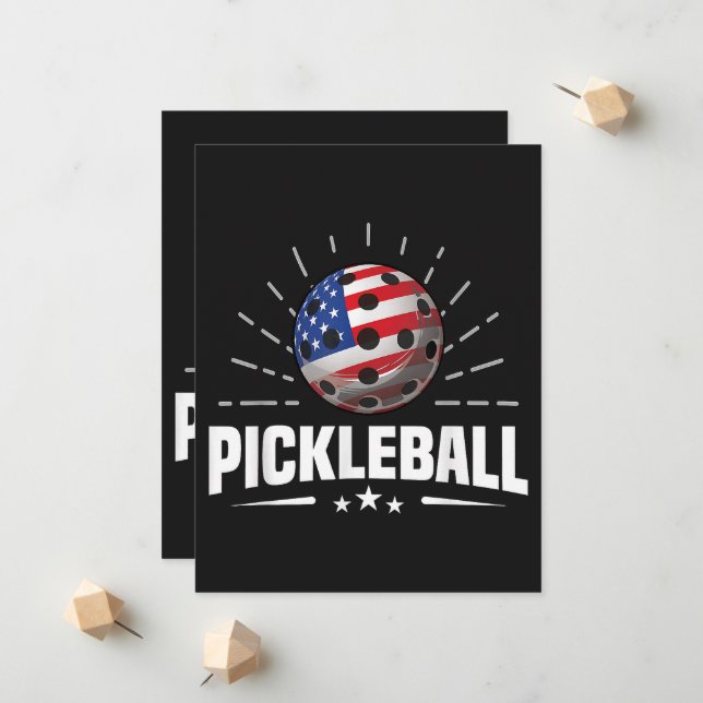 US American Flag Pickleball Player Announcement (Front/Back In Situ)