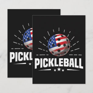 US American Flag Pickleball Player Card