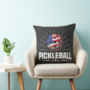 US American Flag Pickleball Player Cushion
