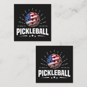 US American Flag Pickleball Player Enclosure Card