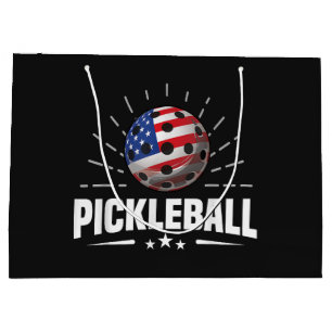 US American Flag Pickleball Player Large Gift Bag