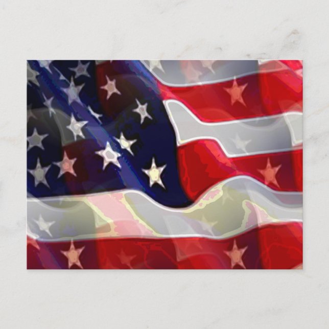 US American Flag Postcard (Front)