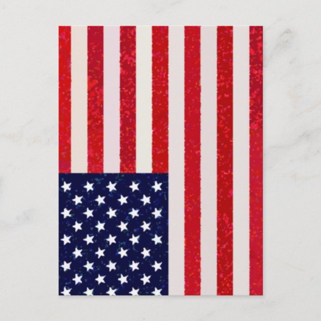 US - American Flag Postcard (Front)