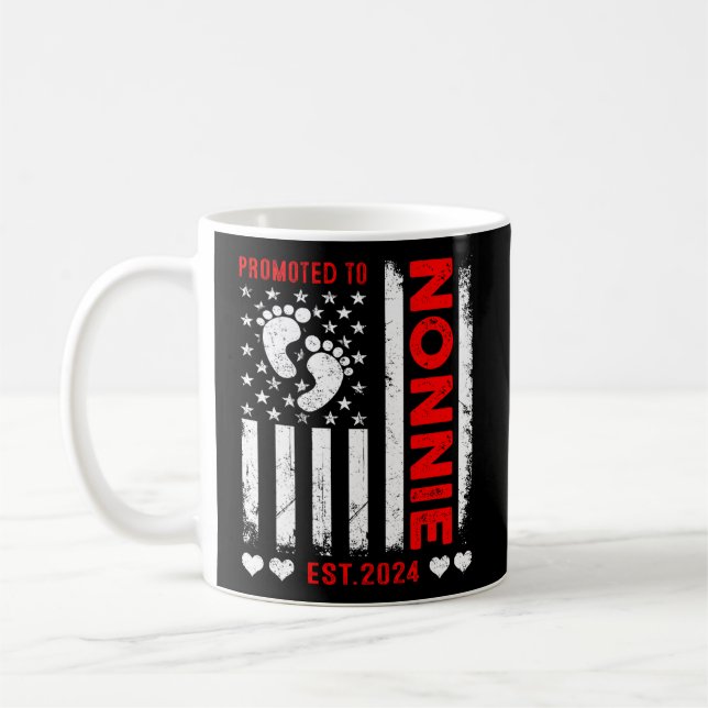 Us American Flag Promoted To Nonnie 2024 Mother'S  Coffee Mug (Left)