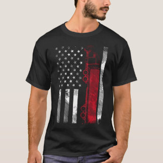 Us American Flag Semi Truck Driver 18 Wheeler Truc T-Shirt