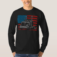 Us American Flag Semi Truck Driver 18 Wheeler Truc