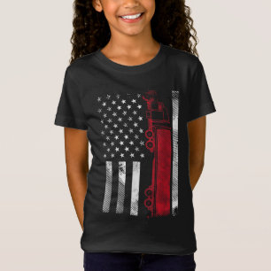 US American Flag Semi Truck Driver 18 Wheeler Truc T-Shirt
