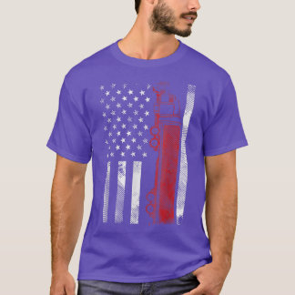 US American Flag Semi Truck Driver 18 Wheeler Truc T-Shirt