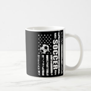 Us American Flag Soccer Patriotic Soccer  Coffee Mug