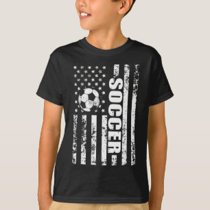 Us American Flag Soccer Patriotic Soccer T-Shirt