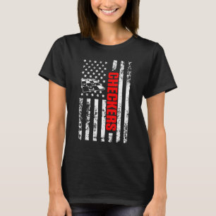 US American Flag Sports Patriotic Checkers T-Shirt