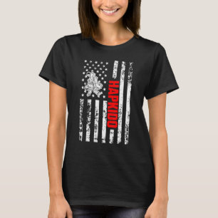 US American Flag Sports Patriotic Hapkido T-Shirt