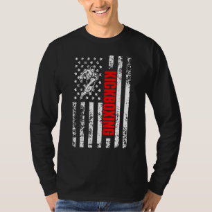 US American Flag Sports Patriotic Kickboxing T-Shirt