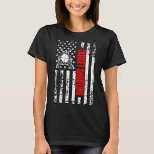 US American Flag Sports Patriotic Target Shooting T-Shirt