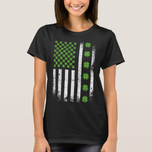 US American flag with shamrocks Women T-Shirt