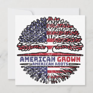 US American USA United States America Tree Roots Invitation