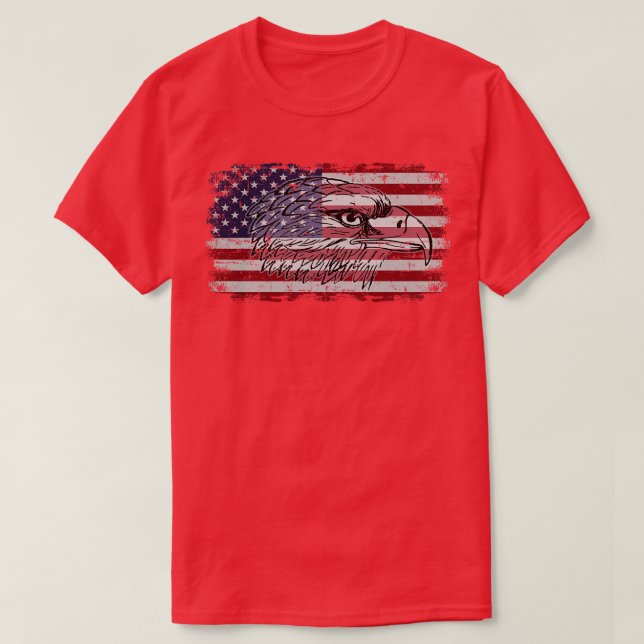 US american with eagle mullet for patriots T-Shirt (Design Front)