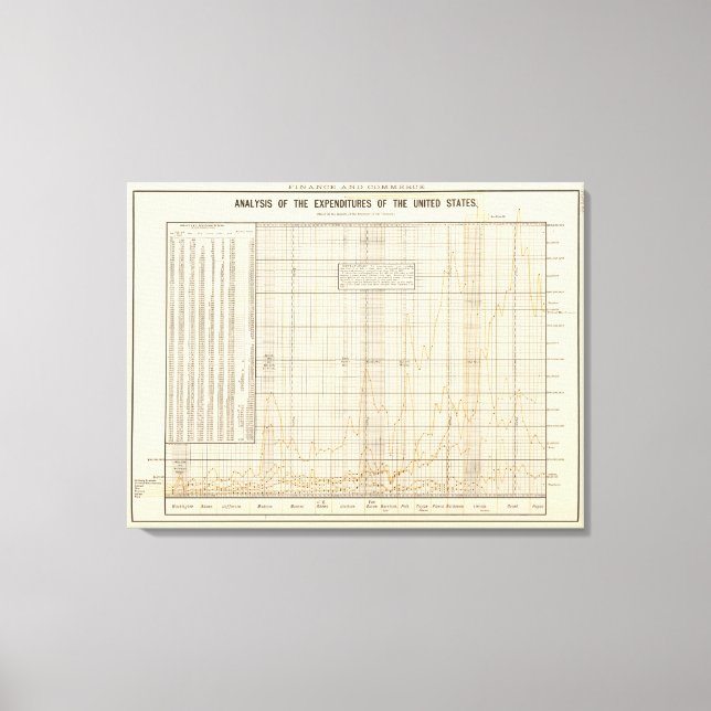 US analysis of expenditures Canvas Print (Front)