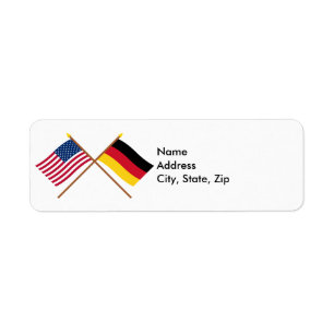 US and Germany Crossed Flags