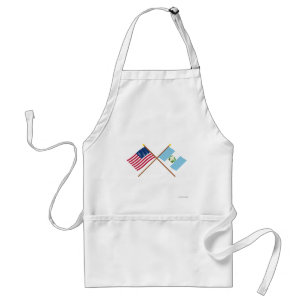 US and Guatemala Crossed Flags Standard Apron