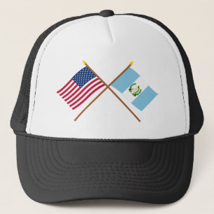 US and Guatemala Crossed Flags Trucker Hat