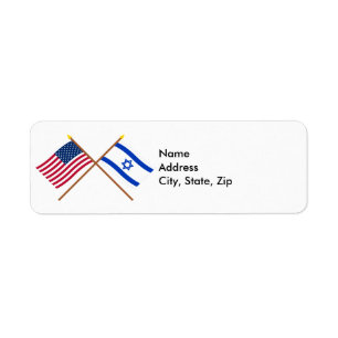 US and Israel Crossed Flags