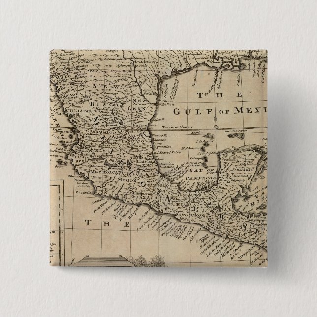 US and Mexico 15 Cm Square Badge (Front)
