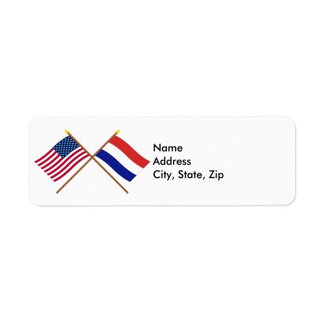 US and Netherlands Crossed Flags (Front)