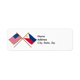 US and Philippines Crossed Flags