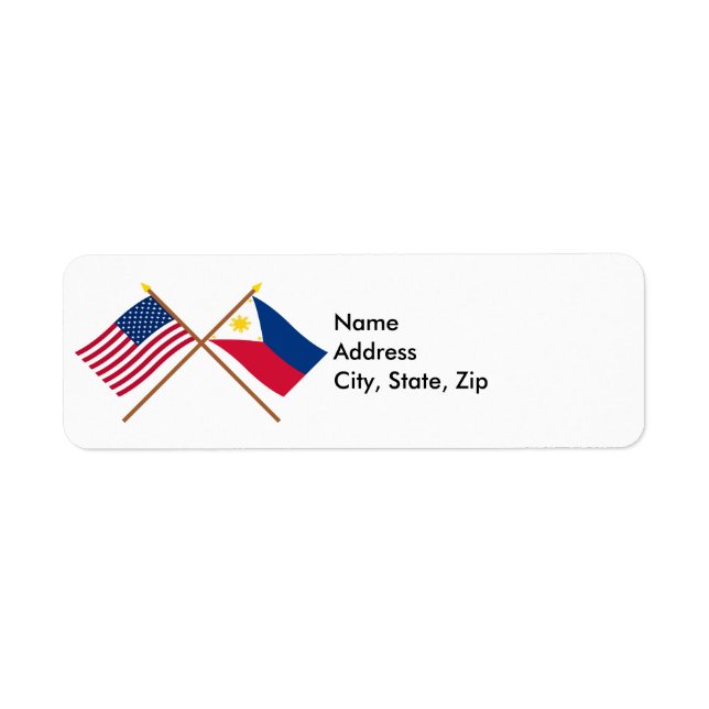 US and Philippines Crossed Flags (Front)
