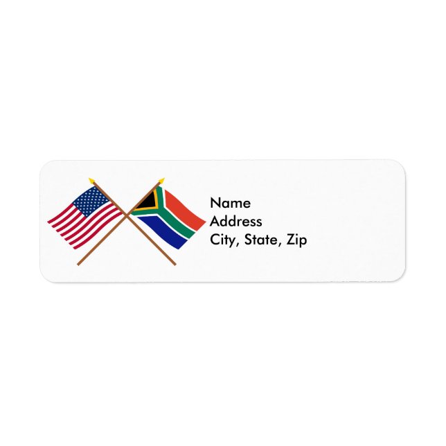 US and South Africa Crossed Flags (Front)