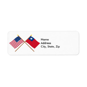 US and Taiwan Crossed Flags