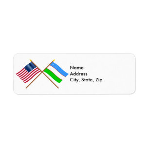 US and Uzbekistan Crossed Flags
