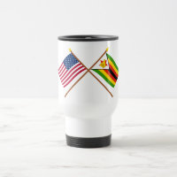 US and Zimbabwe Crossed Flags