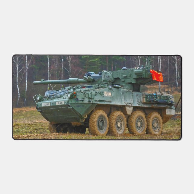 US ARMORED PERSONNEL CARRIER - STRYKER DESK MAT (Front)