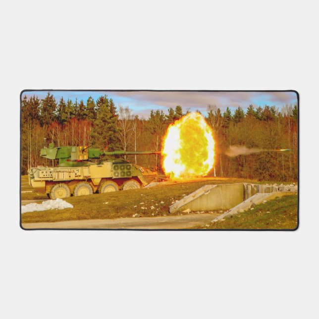 US ARMORED PERSONNEL CARRIER - STRYKER DESK MAT (Front)