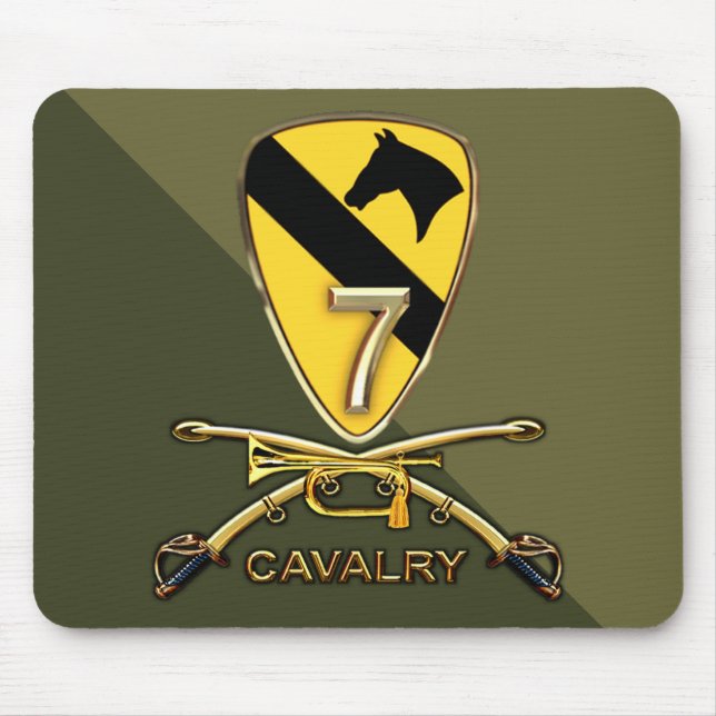 US.Army 7th Cavalry Regiment Mouse Mat (Front)