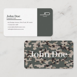 US Army Digital Camo Military ACU Tactical Camo Business Card