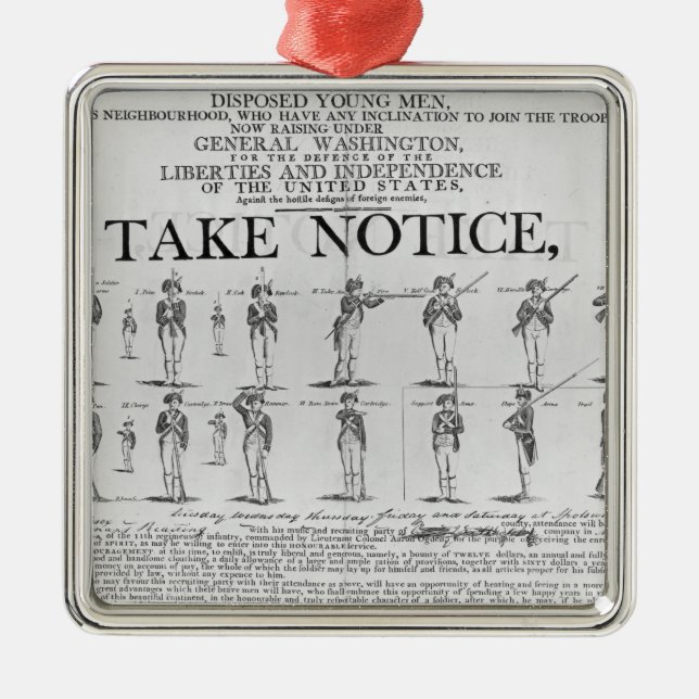 US Army Recruiting Showing Various Positions Metal Tree Decoration (Front)