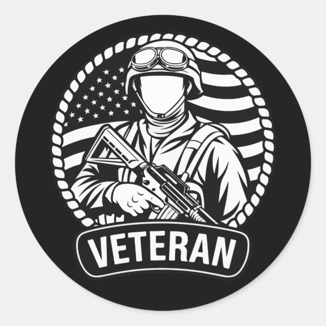 US Army Veteran Sticker | Military Pride Decal (Front)