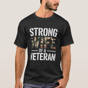 US Army Veteran Wife Air Force Patriotic Military T-Shirt