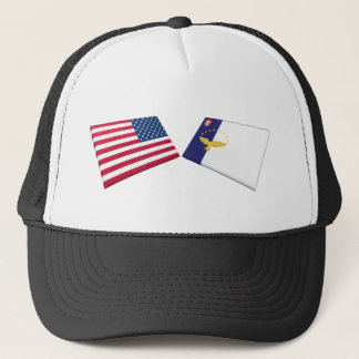 US & Azores Flags Trucker Hat