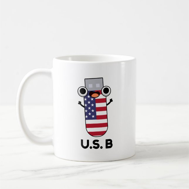 US B Funny United States Pun  Coffee Mug (Left)