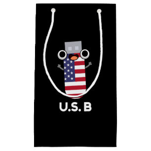 US B Funny United States Pun Dark BG Small Gift Bag