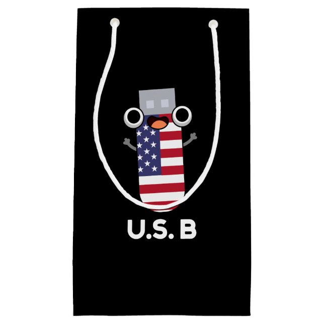 US B Funny United States Pun Dark BG Small Gift Bag (Front)