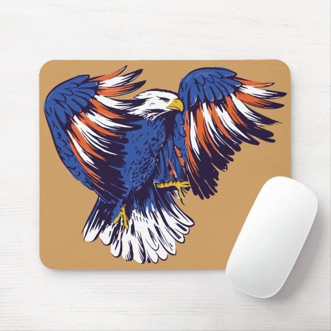 US Bald Eagle Mouse Mat (With Mouse)