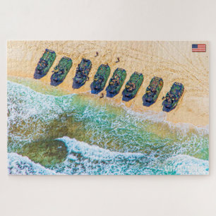 US BEACH ASSAULT - AAV (20x30 inch) Jigsaw Puzzle